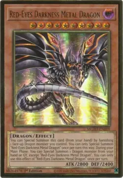 Yugioh! LP Red-Eyes Darkness Metal Dragon (Alternate Art) - MGED-EN009 - Premium - Image 1