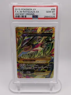 2015 Pokemon XY Ancient Origins #98/98 M Rayquaza EX PSA 10 - Image 2