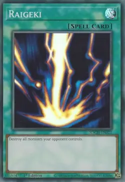 Yugioh! LP Raigeki - SDCH-EN021 - Super Rare - 1st Edition Lightly Played, Engli - Image 1