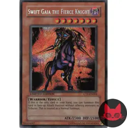 Yugioh Swift Gaia the Fierce Knight CT1-EN004 Secret Rare Limited Edition NM - Image 1