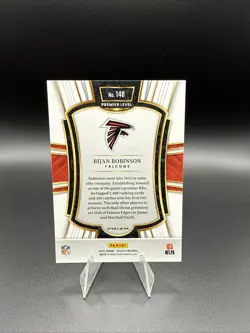 Bijan Robinson: 2025 Select Football -Green & Yellow Shock #148 -Falcons - Image 2