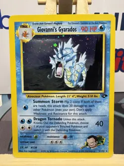 Pokemon TCG Giovanni's Gyarados Holo 5/132 Vintage Gym Challenge MP - Image 1