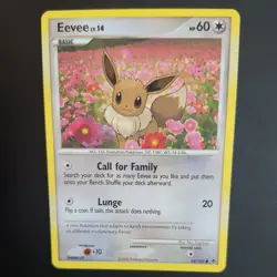 EEVEE 62/100 POKEMON CARD (MAJESTIC DAWN SET) - Image 1