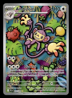 Ambipom 107/094 Illustration Rare Phantasmal Flames Pokemon Card - Image 1
