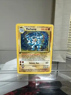 Machamp Holo Rare 1st Edition Base Set 8/102 Unlimited Pokemon Card - Image 1