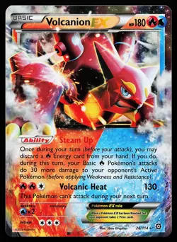 Volcanion EX 26/114 Holo XY Steam Siege Pokemon Card - Image 1