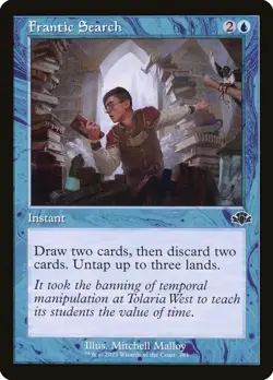 Frantic Search (Retro Frame) #285 (NM) - MTG - DOM Remastered Magic Gathering - Image 1