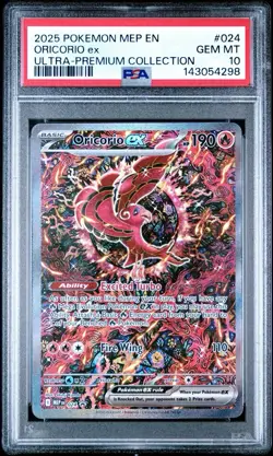 2025 Pokemon MEP EN Oricorio EX #24 Ultra Premium Collection PSA 10 Gem Mint - Image 1