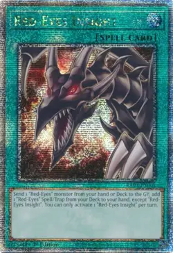 Yugioh! LP Red-Eyes Insight - RA03-EN061 - Quarter Century Secret Rare - 1st Edi - Image 1