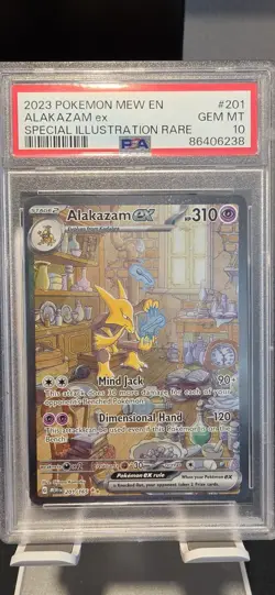 Pokemon 2023 Alakazam ex 201/165 SIR Scarlet & Violet 151 GEM MINT PSA 10 - Image 1