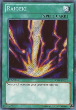 Yugioh! LP Raigeki - LCYW-EN054 - Secret Rare - 1st Edition Lightly Played, Engl - Image 1