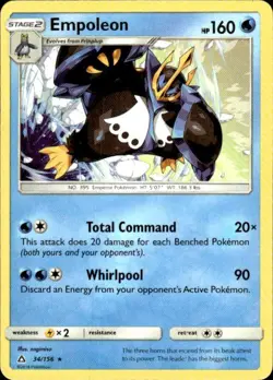 Pokemon Empoleon League & Championship Cards 034/156 Light Play LP+ or Better - Image 1