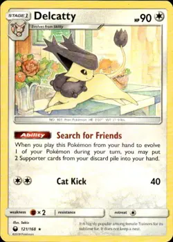 Pokemon Delcatty SM - Celestial Storm 121/168 Light Play LP+ or Better - Image 1