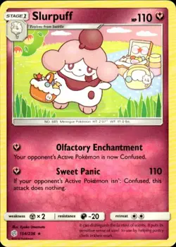 Pokemon Slurpuff SM - Cosmic Eclipse 154/236 Light Play LP+ or Better - Image 1