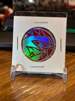 Pokemon TCG flip coin Zoroark silver rainbow red backed Raiders Theme Deck - Image 1