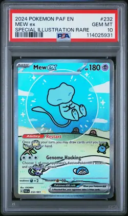 2024 POKEMON PAF EN-PALDEAN FATES SPECIAL ILLUSTRATION RARE #232 MEW EX PSA 10 - Image 1