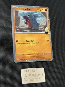 Pokemon Destined Rivals - Cynthia’s Gible - 102/182 - COSMOS Holo PROMO - M/NM - Image 1