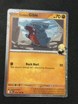 Pokemon Destined Rivals - Cynthia’s Gible - 102/182 - COSMOS Holo PROMO - M/NM - Image 2