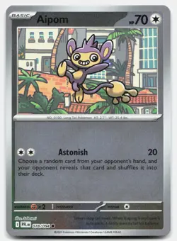 Aipom Reverse Holo 078/094 Common Phantasmal Flames Pokemon Near Mint - Image 1