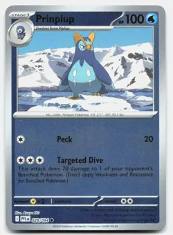 Prinplup Reverse Holo 028/094 Common Phantasmal Flames Pokemon Near Mint - Image 1