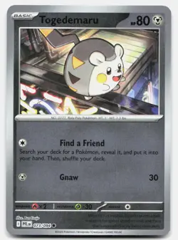 Togedemaru Reverse Holo 073/094 Common Phantasmal Flames Pokemon Near Mint - Image 1