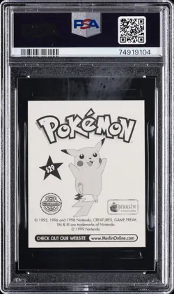 1999 MERLIN POKEMON #S29 ASH & PIKACHU-PRISM PSA 10 - Image 2