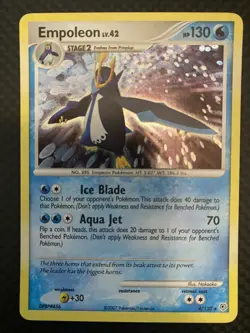 Pokemon TCG Empoleon Holo 4/130 Diamond and Pearl LP - Image 1