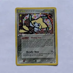 Pokemon Jirachi 9/107 EX Deoxys Stamped Reverse Holo Rare 2005 - Image 1