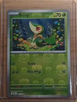 Pokemon Snivy 001/086 (Master Ball Pattern) Sv: Black Bolt Reverse Holo NM/M+ - Image 1