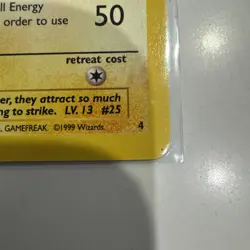 1999 Pokemon The First Movie Pikachu Black Star Promo #4 Raw LP - Image 3