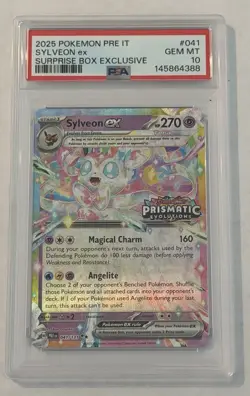 Pokemon Sylveon ex Promo Holo PSA 10 Prismatic Evolutions Surprise Box 041/131 - Image 1