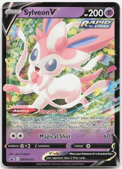 Sylveon V Promo SWSH: Sword & Shield Promo Cards SWSD Psychic Holo SWSH202 2019 - Image 1