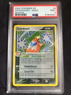 Pokemon Cards: EX Deoxys Rare Holo: Crawdaunt 6/107 PSA 9 - Image 1
