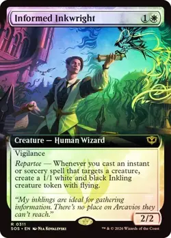 MTG Secrets of Strixhaven Informed Inkwright Extended Art Foil 0311 - Image 1