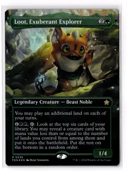 Loot, Exuberant Explorer (Borderless) 336 Foundations Foil NM - Image 1