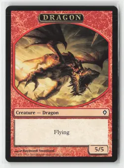 Dragon Token 2 Token Worldwake Magic: The Gathering Near Mint - Image 1