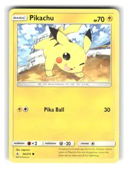 Pikachu 54/214 Common Unbroken Bonds Pokemon Near Mint - Image 1