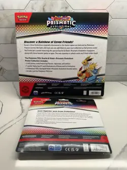 Pokemon Prismatic Evolutions Poster Collection Vaporeon 3 Pack Blister Bundle 💎 - Image 2