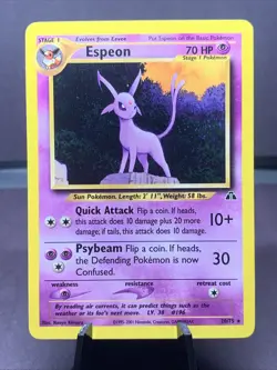 Pokemon TCG Espeon 20/75 Neo Discovery Non Holo Rare WOTC VTG 2001 - Image 1