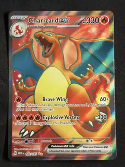 Charizard ex 183/165 Scarlet & Violet: 151 Ultra Rare Full Art Holo Pokemon NM/M - Image 1