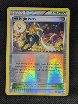 All-Night Party 96/122 Uncommon BREAKpoint Pokemon Reverse Holo Near Mint - Image 1
