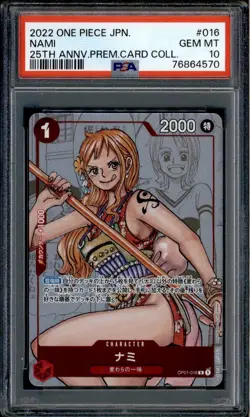 Nami - OP01-016 - PSA 10 - Alt Art Japanese - 25th - One Piece - 64570 - Image 1