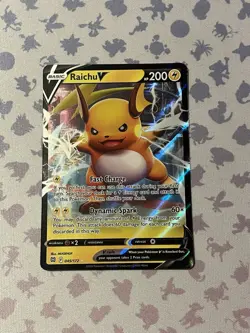 Pokemon TCG Raichu v Brilliant Stars Holo Ultra Rare Card 045/172 - Image 1