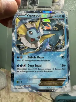 Vaporeon EX 24/83 Generations 2016 Holo Rare Pokemon Card TCG NM- - Image 1