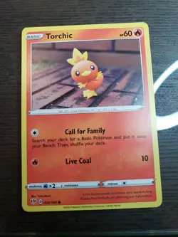 Pokemon TCG Common Torchic 22/189 S&S Darkness Ablaze card NM Condition 2020 - Image 1