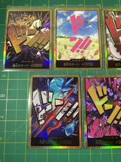 Japanese One Piece TCG PRB-01 Gold DON Card Lot (5) - Lucci, Rebecca, Hody, etc - Image 3