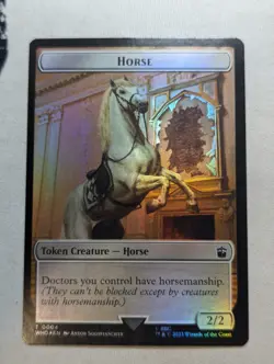 Token - Horse & Food - MTG - WHO 0004 & 0026 - FOIL - Image 1