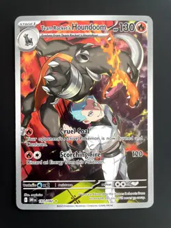 Team Rocket's Houndoom Illustration Rare Destined Rivals 191 Near Mint - Image 1
