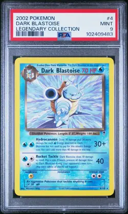 Pokemon Legendary Collection Dark Blastoise Non Holo Theme Deck Exclusive PSA 9 - Image 1