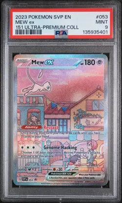 2023 POKEMON SVP EN-SV 151 UPC BLACK STAR PROMO #053 MEW ex PSA 9 - Image 1